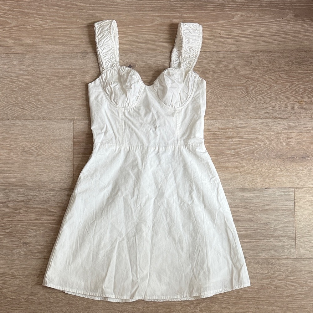 Princess Polly White Faubert Mini Dress